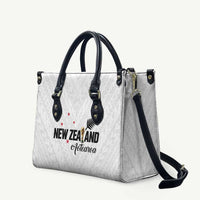 Football New Zealand Leather Bag Aotearoa United White Version LT01 White - Polynesian Pride