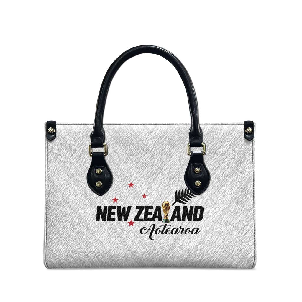Football New Zealand Leather Bag Aotearoa United White Version LT01 - Polynesian Pride