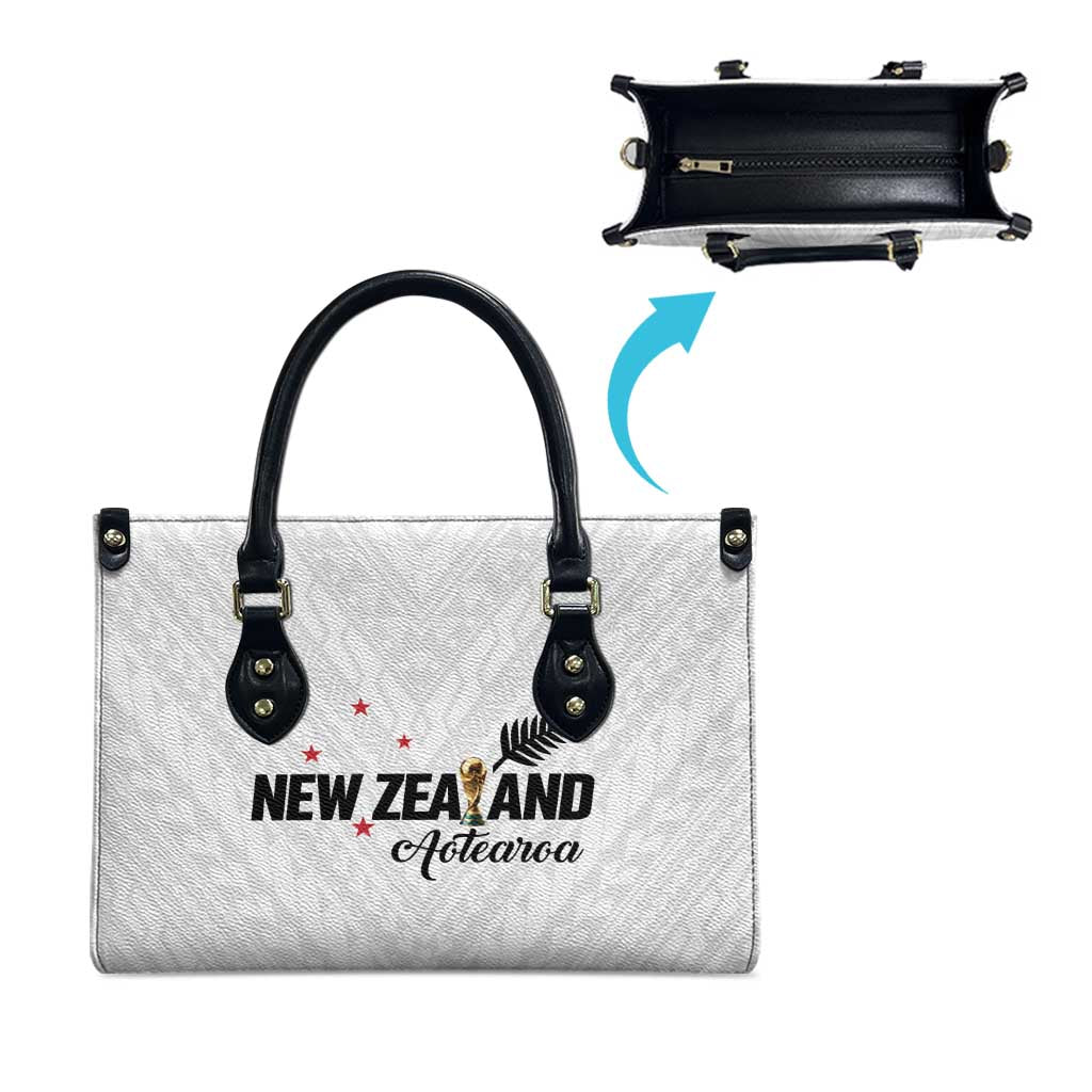 Football New Zealand Leather Bag Aotearoa United White Version LT01 - Polynesian Pride