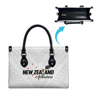 Football New Zealand Leather Bag Aotearoa United White Version LT01 - Polynesian Pride