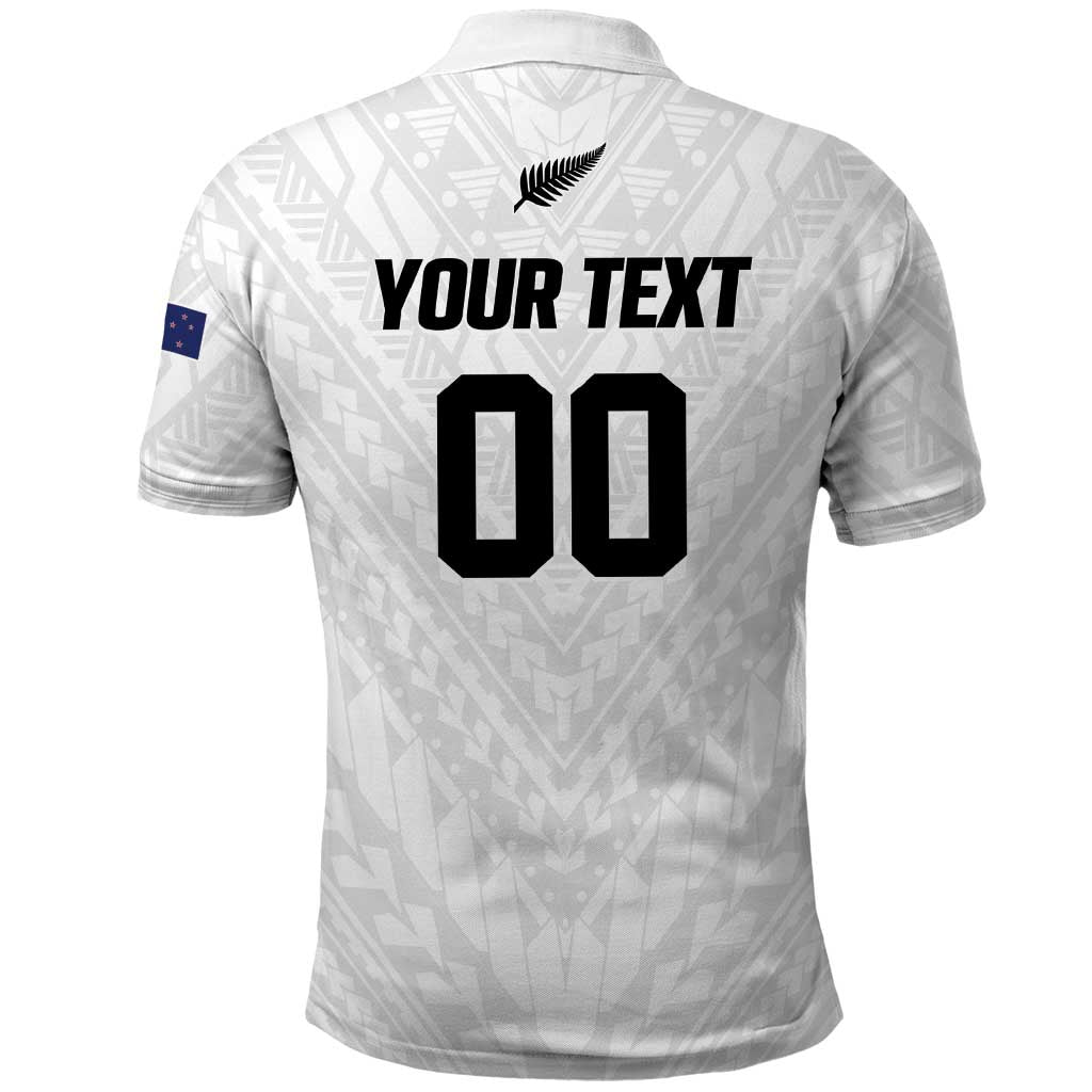 Custom Football New Zealand Polo Shirt Aotearoa United White Version LT01 - Polynesian Pride