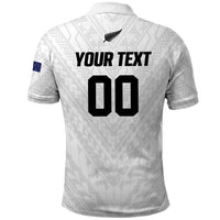 Custom Football New Zealand Polo Shirt Aotearoa United White Version LT01 - Polynesian Pride