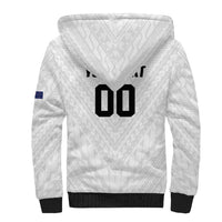 Custom Football New Zealand Sherpa Hoodie Aotearoa United White Version LT01 - Polynesian Pride