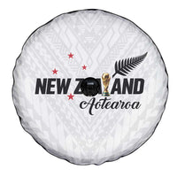 Football New Zealand Spare Tire Cover Aotearoa United White Version LT01 - Polynesian Pride