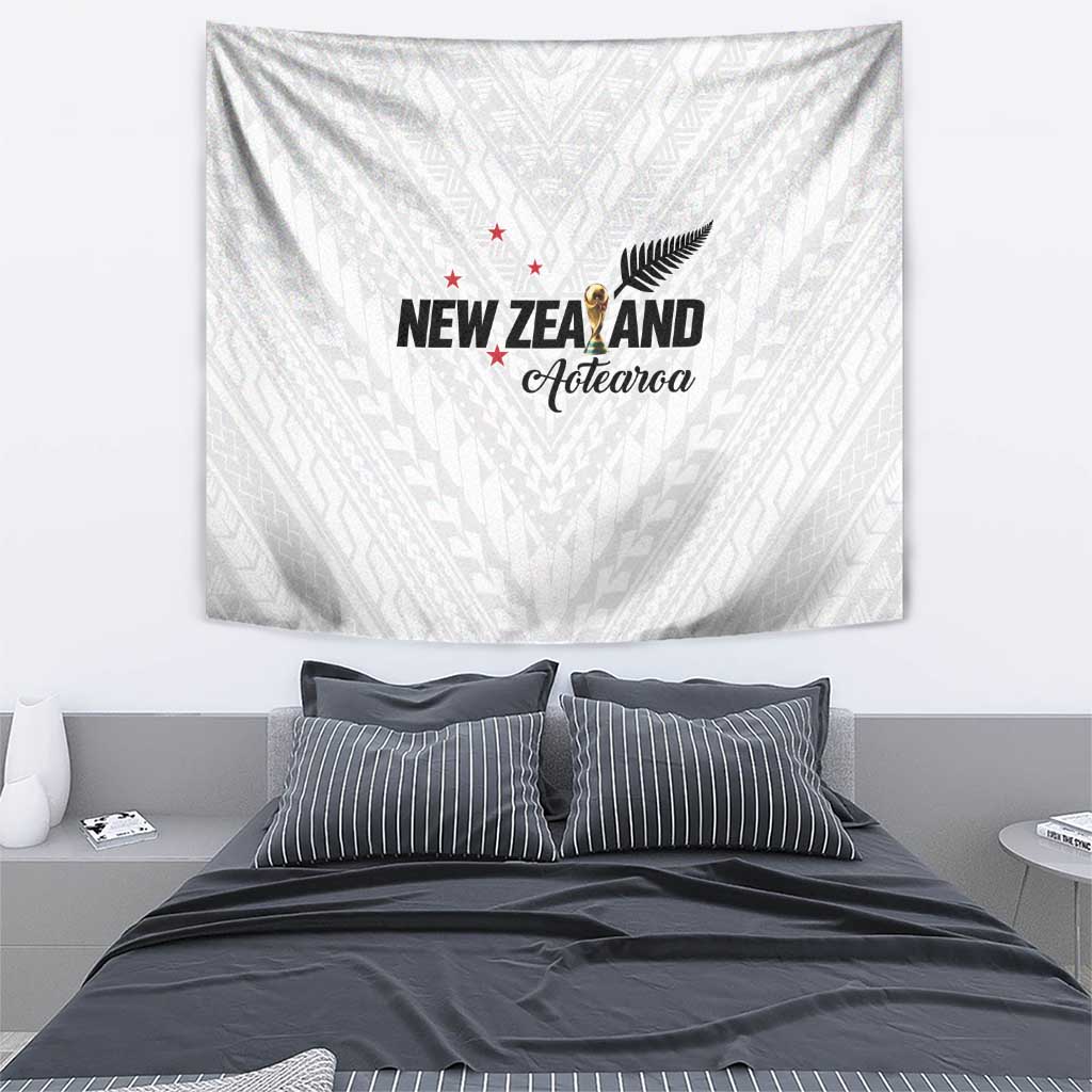 Football New Zealand Tapestry Aotearoa United White Version LT01 - Polynesian Pride