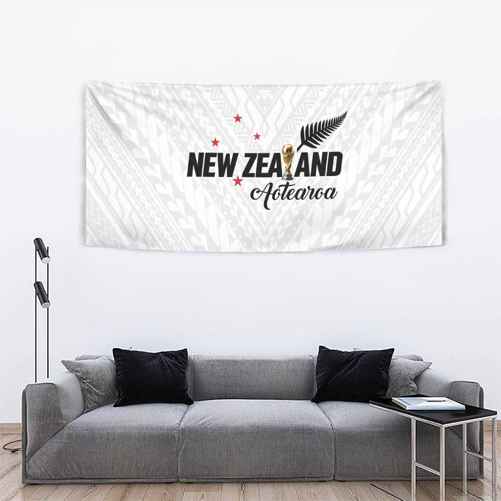 Football New Zealand Tapestry Aotearoa United White Version LT01 - Polynesian Pride