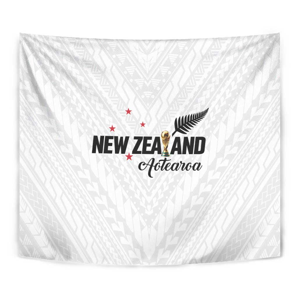 Football New Zealand Tapestry Aotearoa United White Version LT01 - Polynesian Pride