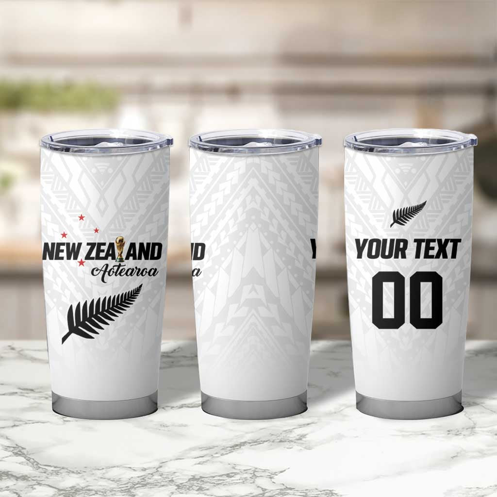 Custom Football New Zealand Tumbler Cup Aotearoa United White Version LT01 - Polynesian Pride