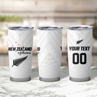 Custom Football New Zealand Tumbler Cup Aotearoa United White Version LT01 - Polynesian Pride