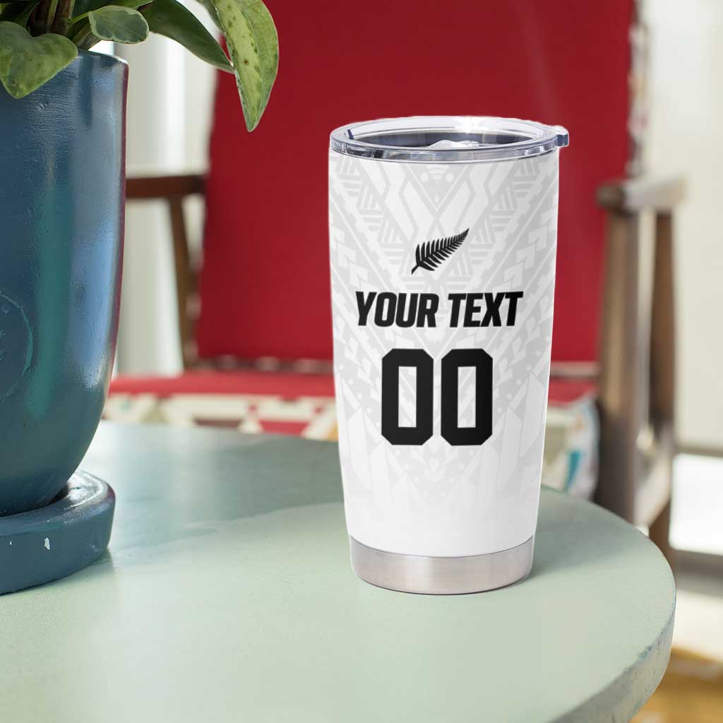 Custom Football New Zealand Tumbler Cup Aotearoa United White Version LT01 - Polynesian Pride