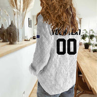 Custom Football New Zealand Women Casual Shirt Aotearoa United White Version LT01 - Polynesian Pride