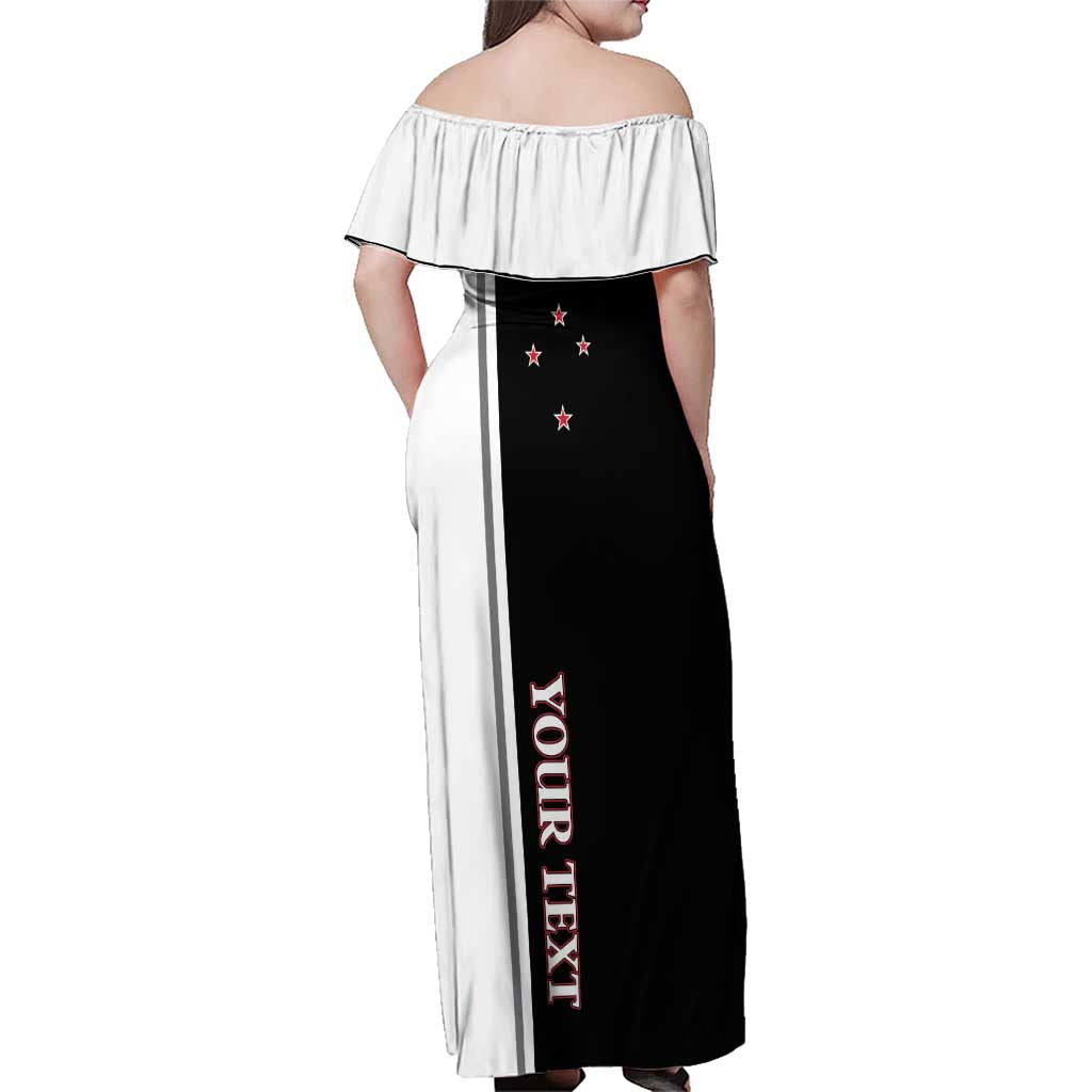 Personalised New Zealand 2025 Archery Basic Family Matching Off Shoulder Maxi Dress and Hawaiian Shirt Archery NZ LT01 - Polynesian Pride