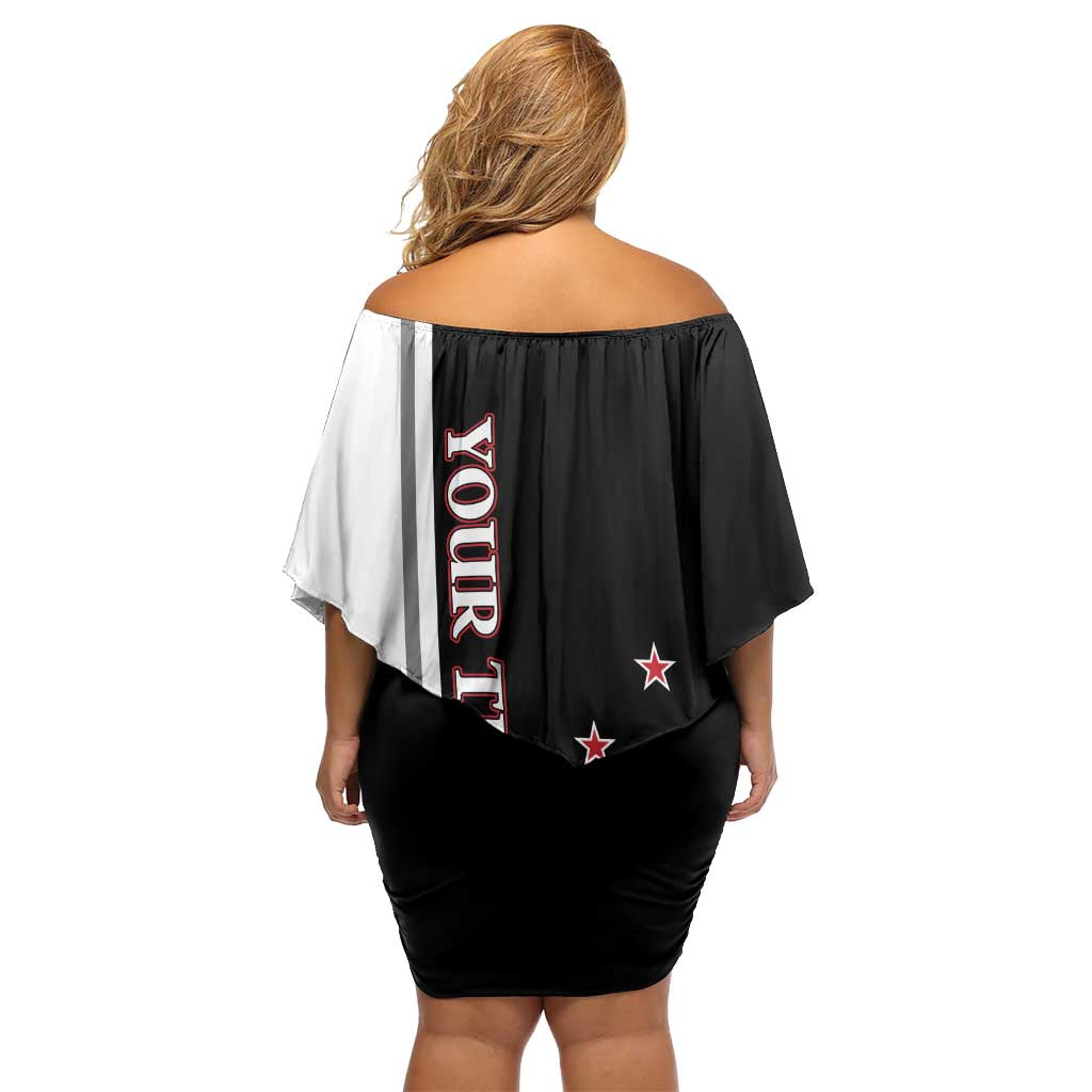 Personalised New Zealand 2025 Archery Basic Family Matching Off Shoulder Short Dress and Hawaiian Shirt Archery NZ LT01 - Polynesian Pride