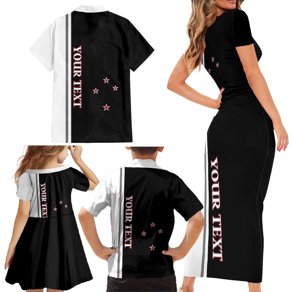 Personalised New Zealand 2025 Archery Basic Family Matching Short Sleeve Bodycon Dress and Hawaiian Shirt Archery NZ LT01 - Polynesian Pride