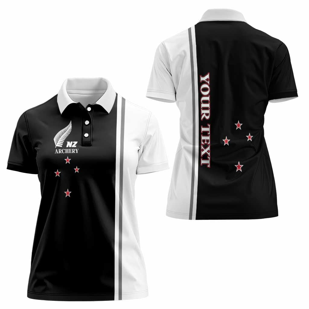 Personalised New Zealand 2025 Archery Basic Women Polo Shirt Archery NZ LT01 - Polynesian Pride