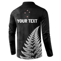 Personalised New Zealand 2025 Archery Button Sweatshirt Aotearoa Silver Arrows Black LT01 - Polynesian Pride