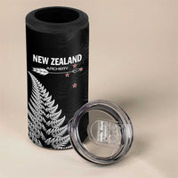 Personalised New Zealand 2025 Archery 4 in 1 Can Cooler Tumbler Aotearoa Silver Arrows Black LT01 - Polynesian Pride