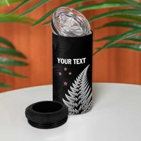 Personalised New Zealand 2025 Archery 4 in 1 Can Cooler Tumbler Aotearoa Silver Arrows Black LT01 - Polynesian Pride