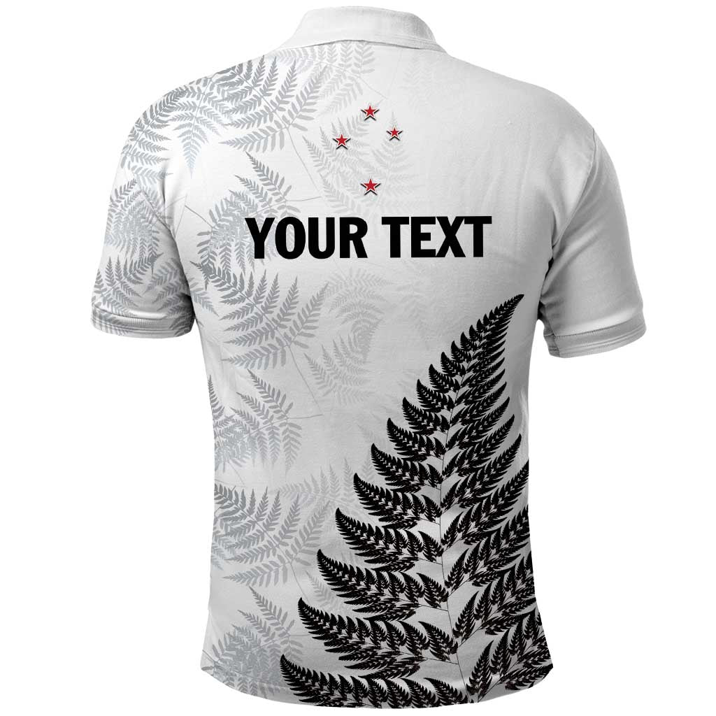 Personalised New Zealand 2025 Archery Polo Shirt Aotearoa Silver Arrows White