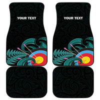 New Zealand Archery Car Mats Turquoise Maori Silver Fern LT01 - Polynesian Pride