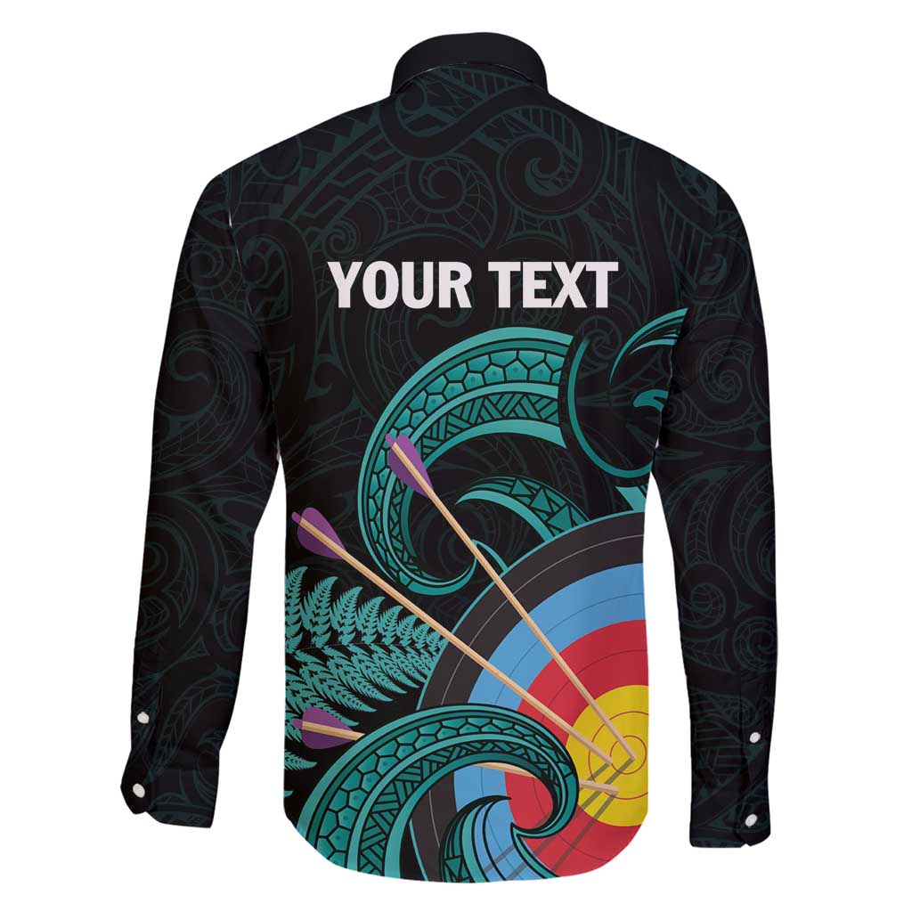 Personalised New Zealand Archery Family Matching Mermaid Dress and Hawaiian Shirt Turquoise Maori Silver Fern LT01 - Polynesian Pride