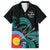 Personalised New Zealand Archery Hawaiian Shirt Turquoise Maori Silver Fern