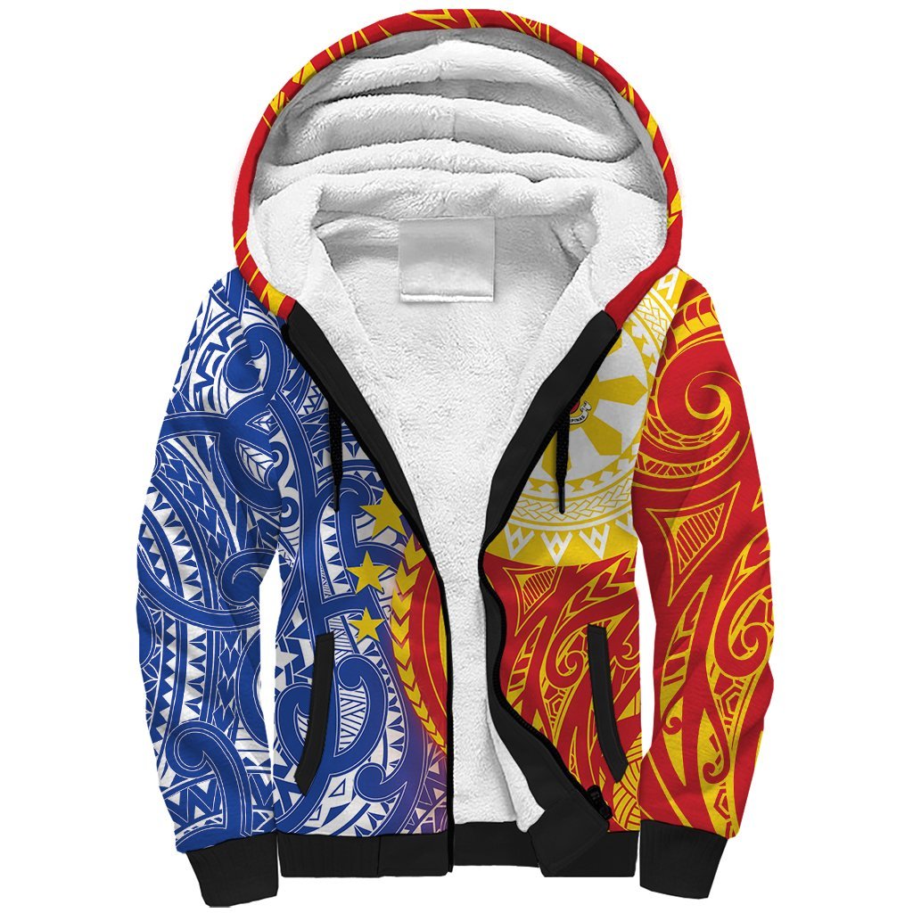 Philippines Sherpa Hoodie Pilipinas Polynesian Pattern LT01 Unisex Art - Polynesian Pride
