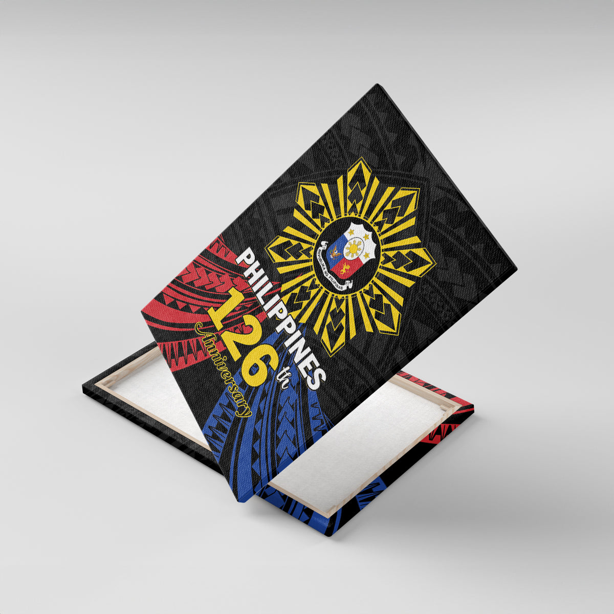Philippines Independence Day Canvas Wall Art Filipino 126th Anniversary Sun Tattoo