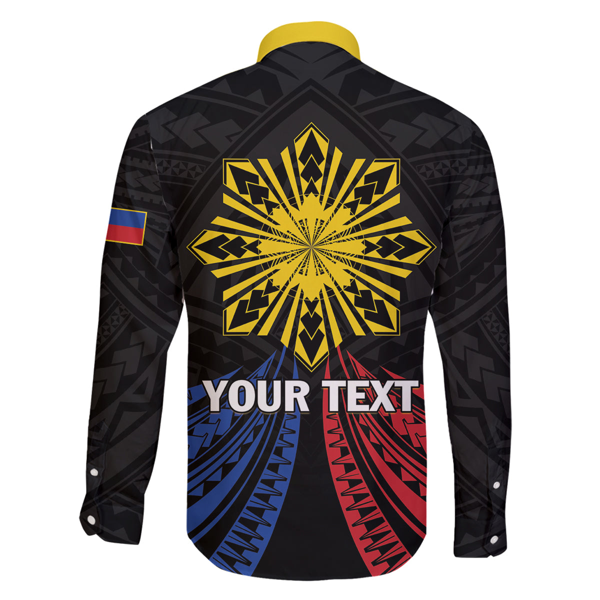 Personalized Philippines Independence Day Family Matching Off Shoulder Maxi Dress and Hawaiian Shirt Filipino 126th Anniversary Sun Tattoo LT01 - Polynesian Pride