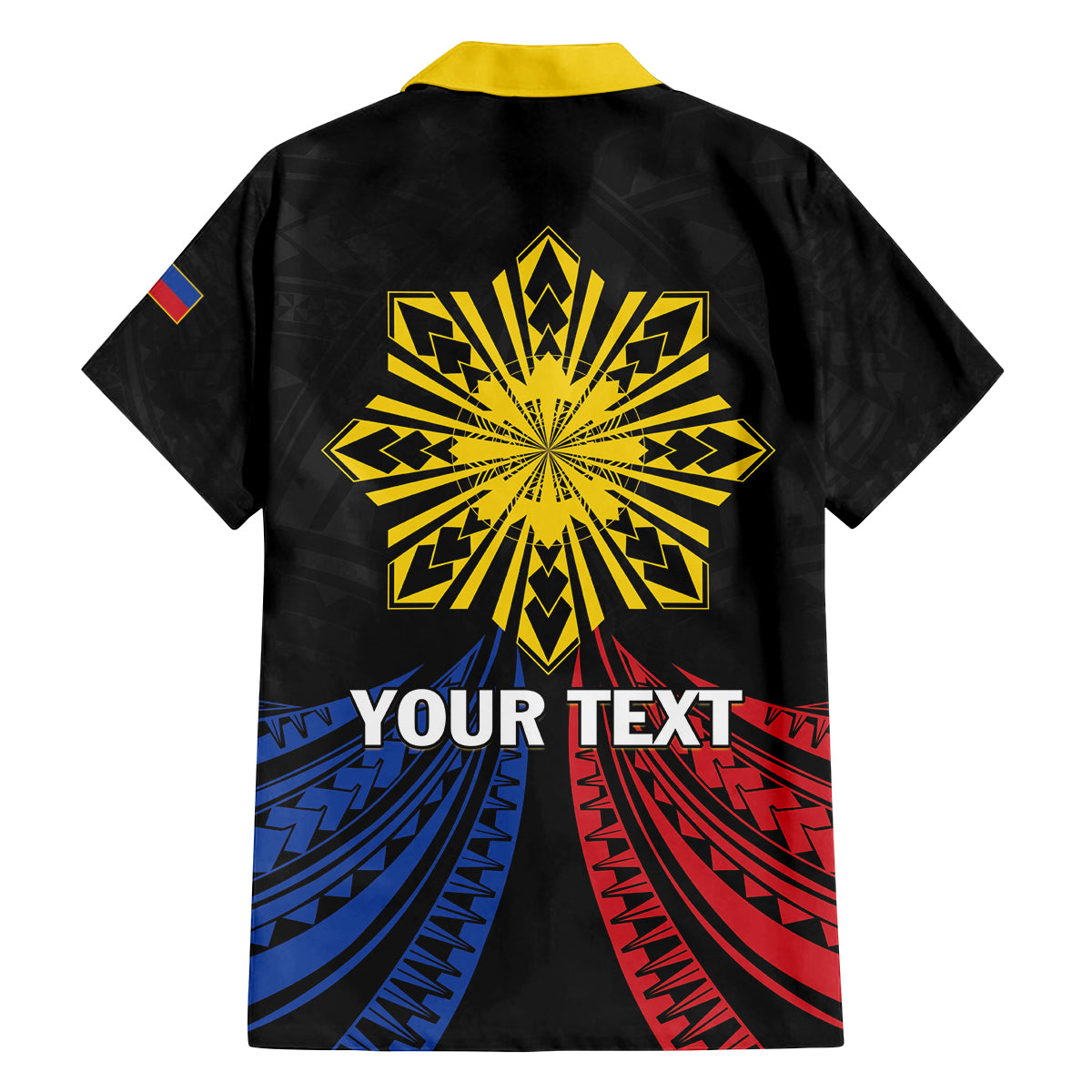 Personalized Philippines Independence Day Family Matching Off Shoulder Short Dress and Hawaiian Shirt Filipino 126th Anniversary Sun Tattoo LT01 - Polynesian Pride