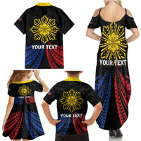 Personalized Philippines Independence Day Family Matching Summer Maxi Dress and Hawaiian Shirt Filipino 126th Anniversary Sun Tattoo LT01 - Polynesian Pride