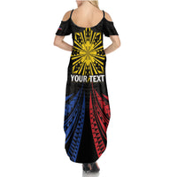 Personalized Philippines Independence Day Family Matching Summer Maxi Dress and Hawaiian Shirt Filipino 126th Anniversary Sun Tattoo LT01 - Polynesian Pride