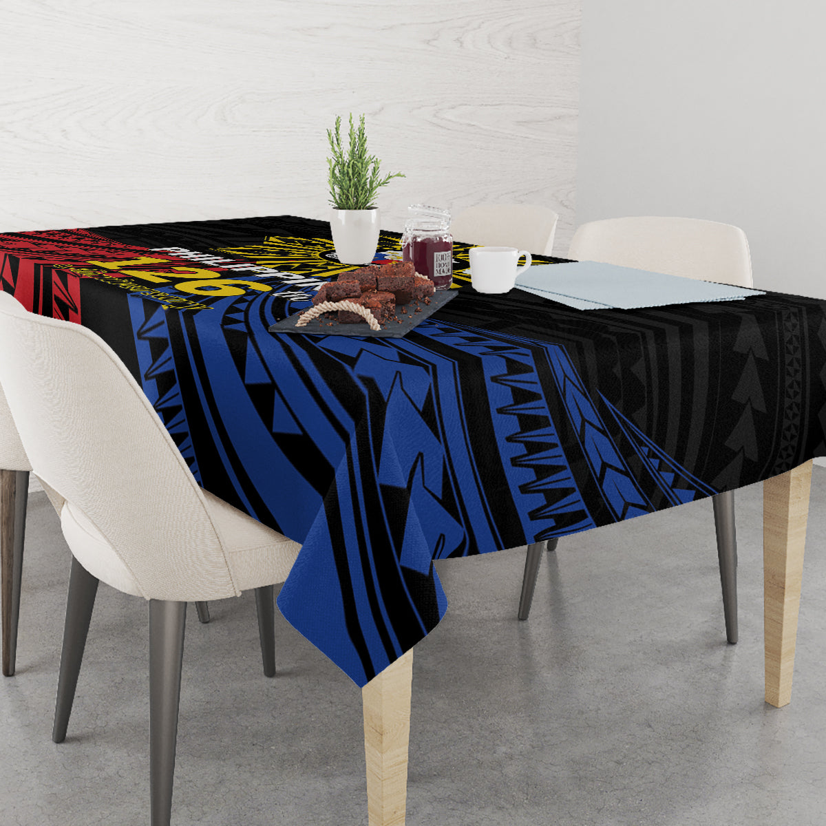 Philippines Independence Day Tablecloth Filipino 126th Anniversary Sun Tattoo