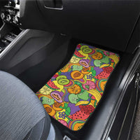 Hawaii Fruits Hippie Style Car Mats Vibrant Colorful