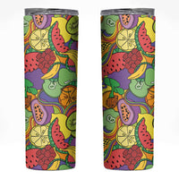 Hawaii Fruits Hippie Style Skinny Tumbler Vibrant Colorful LT01 Multicolor - Polynesian Pride