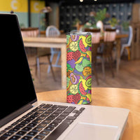 Hawaii Fruits Hippie Style Skinny Tumbler Vibrant Colorful LT01 - Polynesian Pride