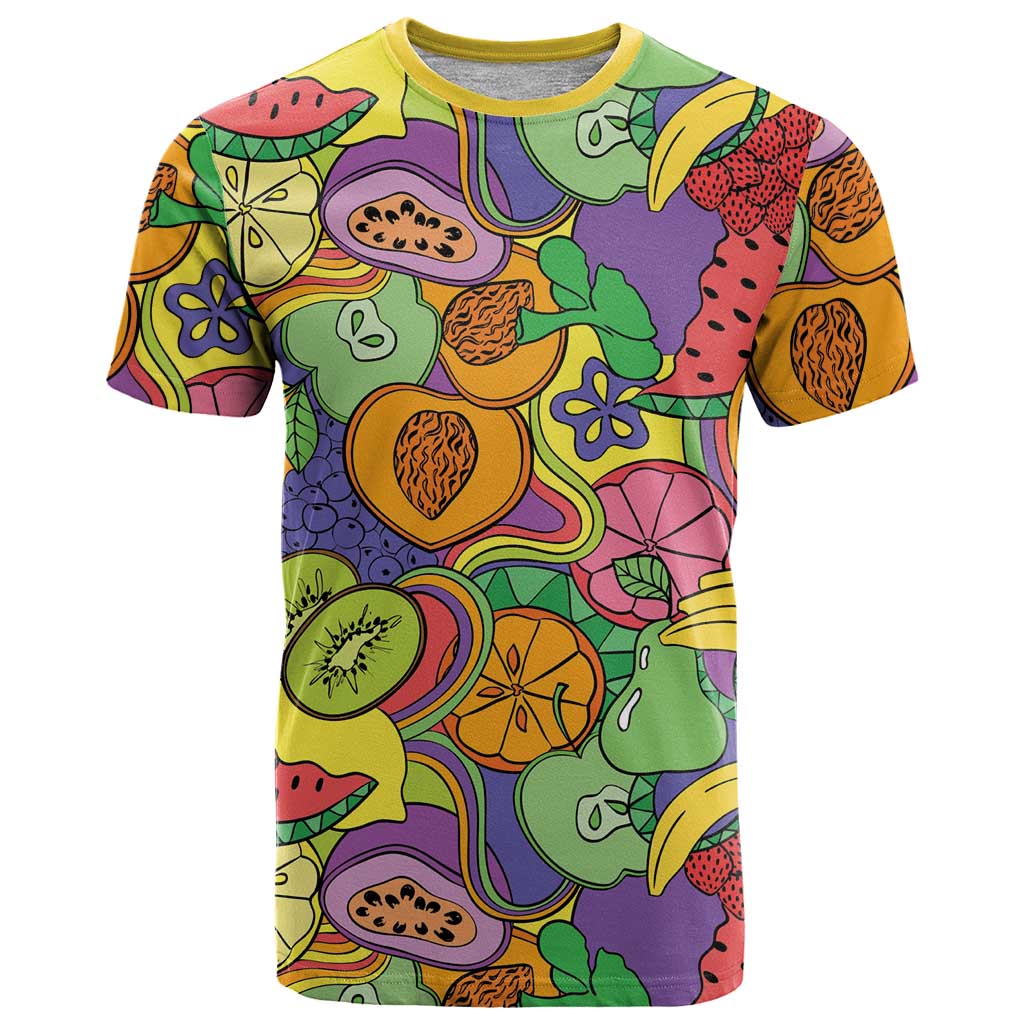 Hawaii Fruits Hippie Style T Shirt Vibrant Colorful LT01 Multicolor - Polynesian Pride