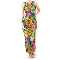 Hawaii Fruits Hippie Style Tank Maxi Dress Vibrant Colorful LT01 Women Multicolor - Polynesian Pride