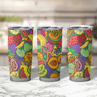 Hawaii Fruits Hippie Style Tumbler Cup Vibrant Colorful LT01 - Polynesian Pride