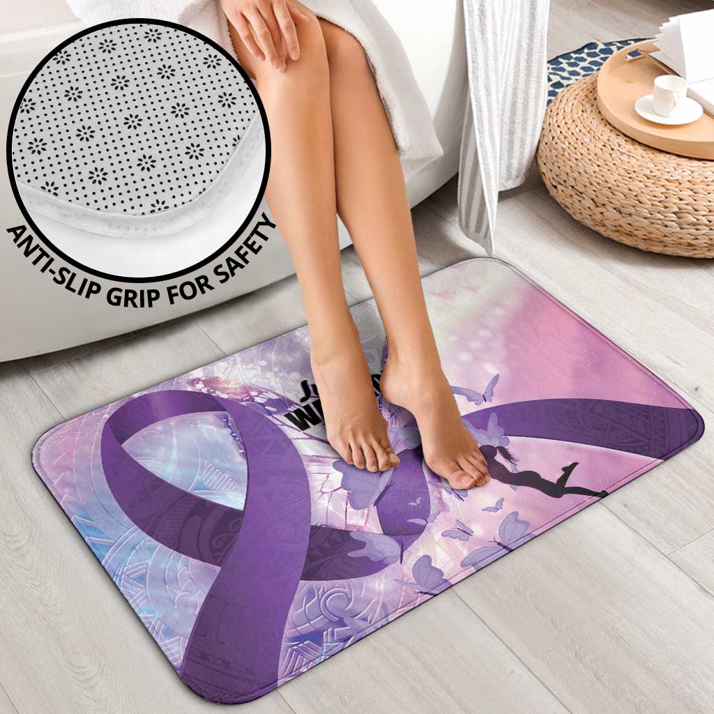 Polynesian Lupus Awareness Bathroom Set Butterfly Hologram Lupus Warrior