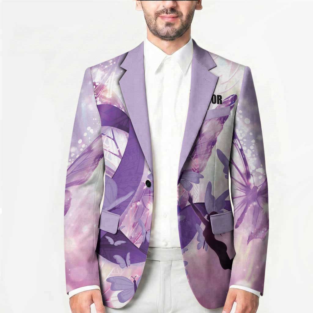 Personalized Polynesian Lupus Awareness Blazer Butterfly Hologram Lupus Warrior