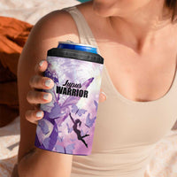 Personalized Polynesian Lupus Awareness 4 in 1 Can Cooler Tumbler Butterfly Hologram Lupus Warrior