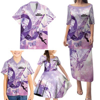 Personalized Polynesian Lupus Awareness Family Matching Puletasi and Hawaiian Shirt Butterfly Hologram Lupus Warrior LT01 - Polynesian Pride