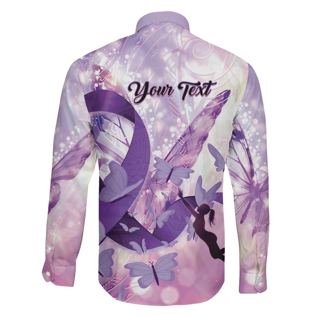 Personalized Polynesian Lupus Awareness Family Matching Puletasi and Hawaiian Shirt Butterfly Hologram Lupus Warrior LT01 - Polynesian Pride