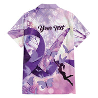 Personalized Polynesian Lupus Awareness Family Matching Tank Maxi Dress and Hawaiian Shirt Butterfly Hologram Lupus Warrior LT01 - Polynesian Pride