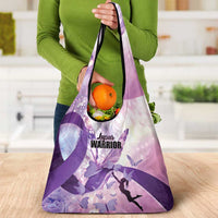 Polynesian Lupus Awareness Grocery Bag Butterfly Hologram Lupus Warrior