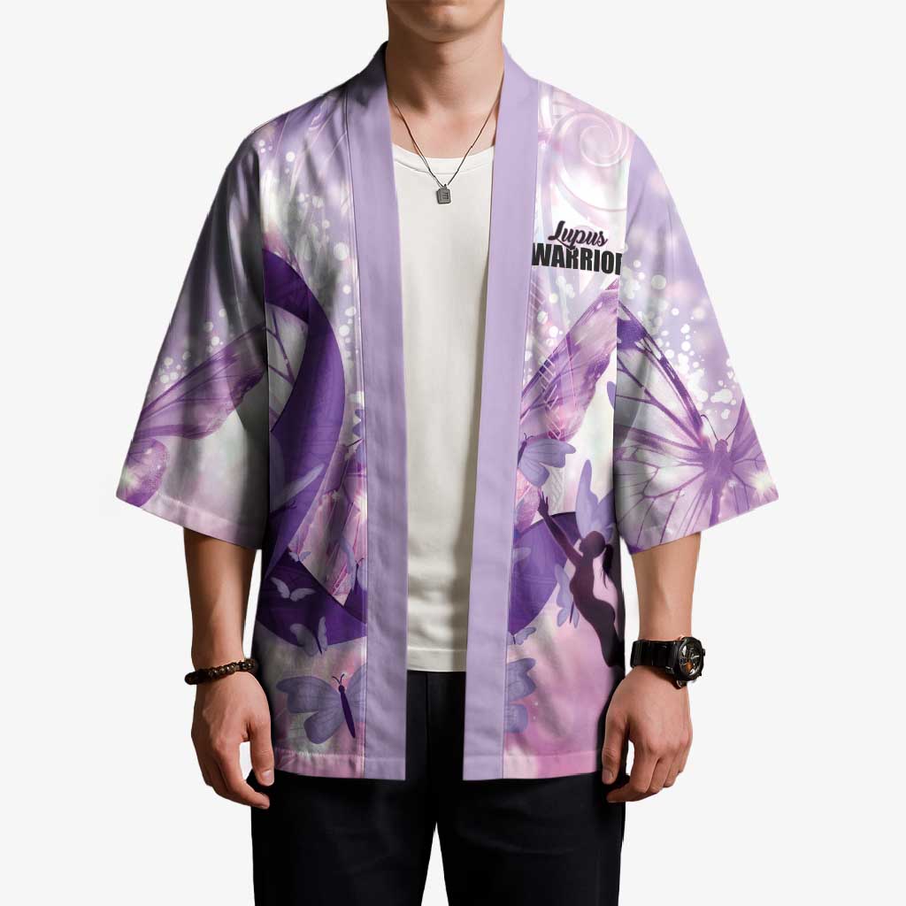 Personalized Polynesian Lupus Awareness Kimono Butterfly Hologram Lupus Warrior