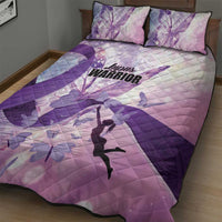 Polynesian Lupus Awareness Quilt Bed Set Butterfly Hologram Lupus Warrior