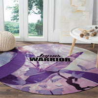 Polynesian Lupus Awareness Round Carpet Butterfly Hologram Lupus Warrior