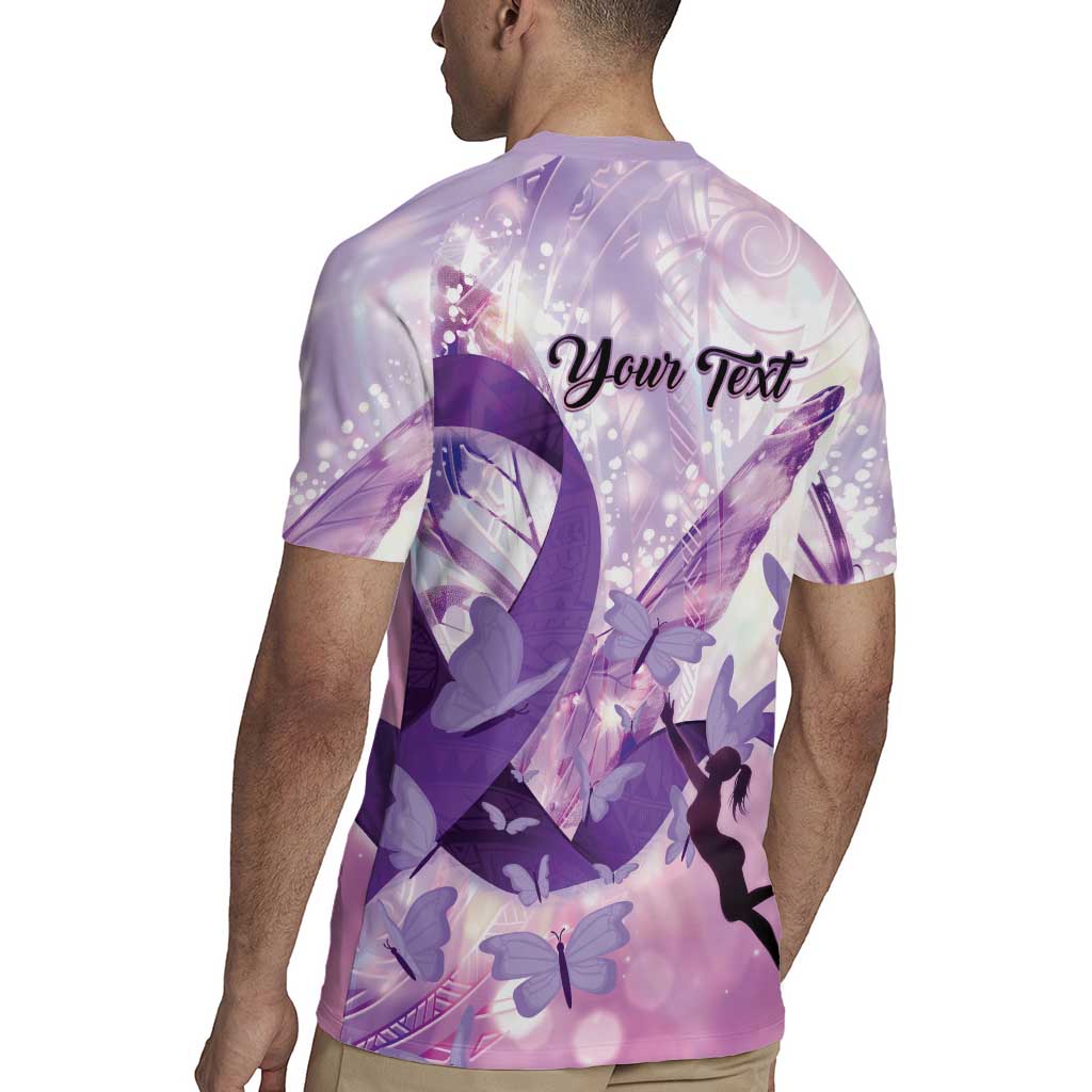 Personalized Polynesian Lupus Awareness Rugby Jersey Butterfly Hologram Lupus Warrior